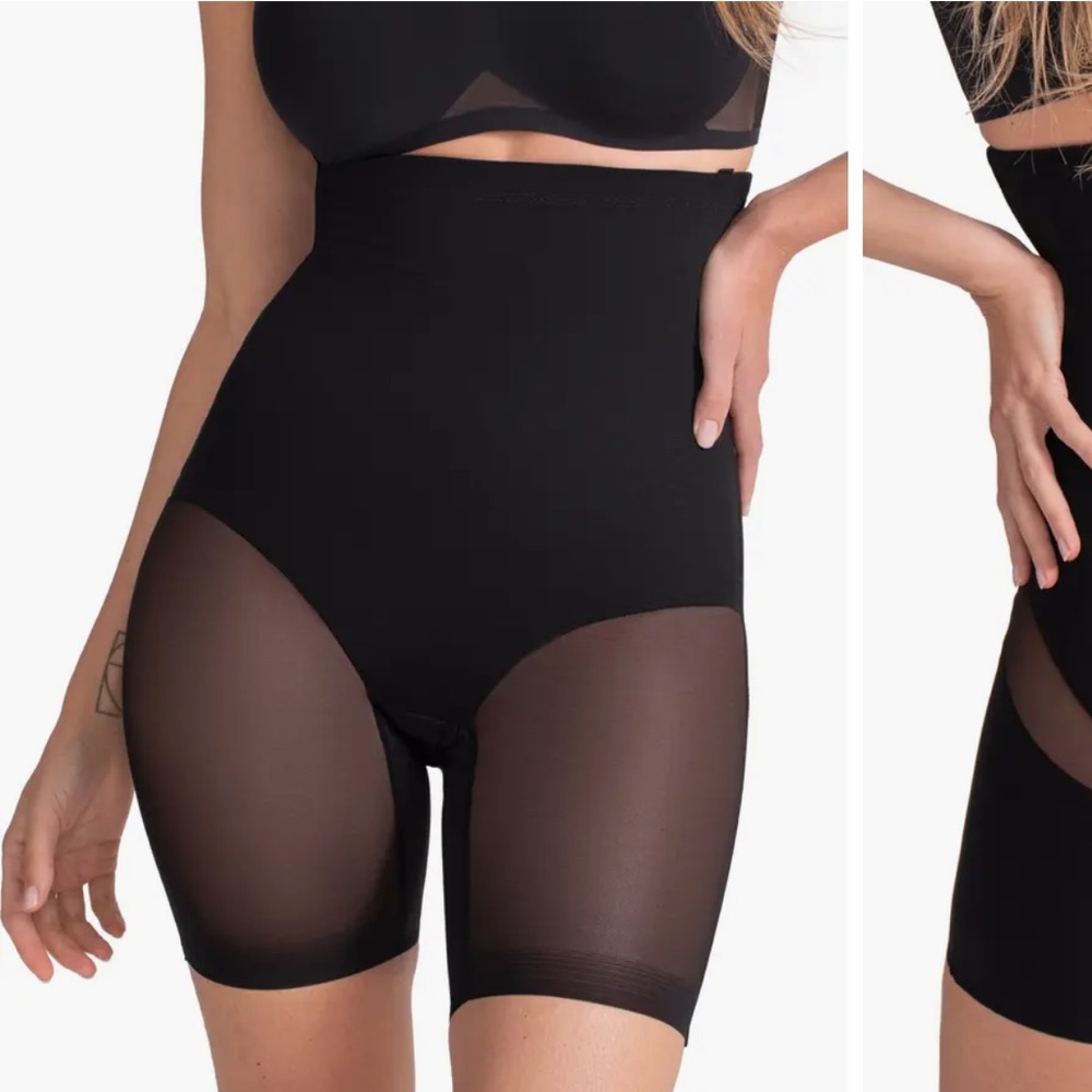 Honeylove High-Waist Shaping Shorts in Black